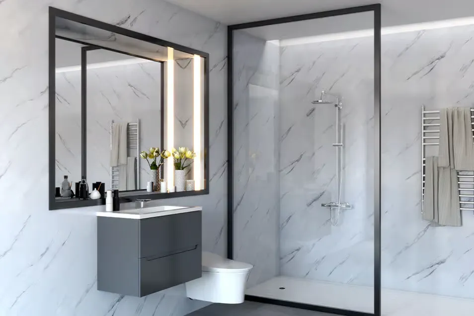 shower panels vs tiles