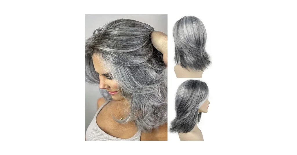 silver wig