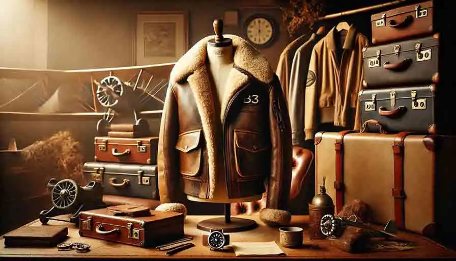 Leather bomber jacket